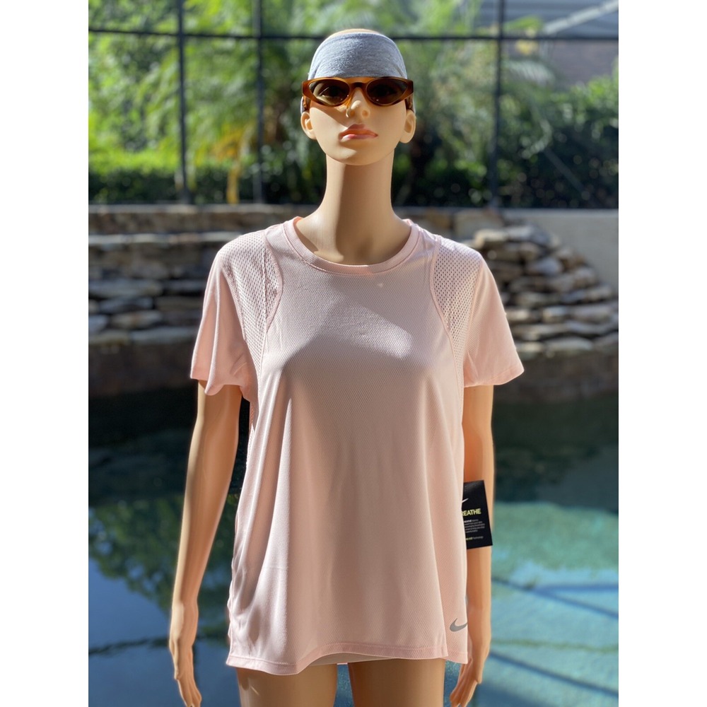 Nike Dri-FIT Running Top Pink Women L 890353-664 NWT